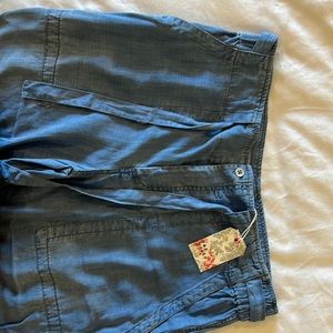 Rag poet light weight cropped raw edge Jean